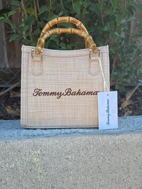 Tommy Bahama Tote with Bamboo Handles